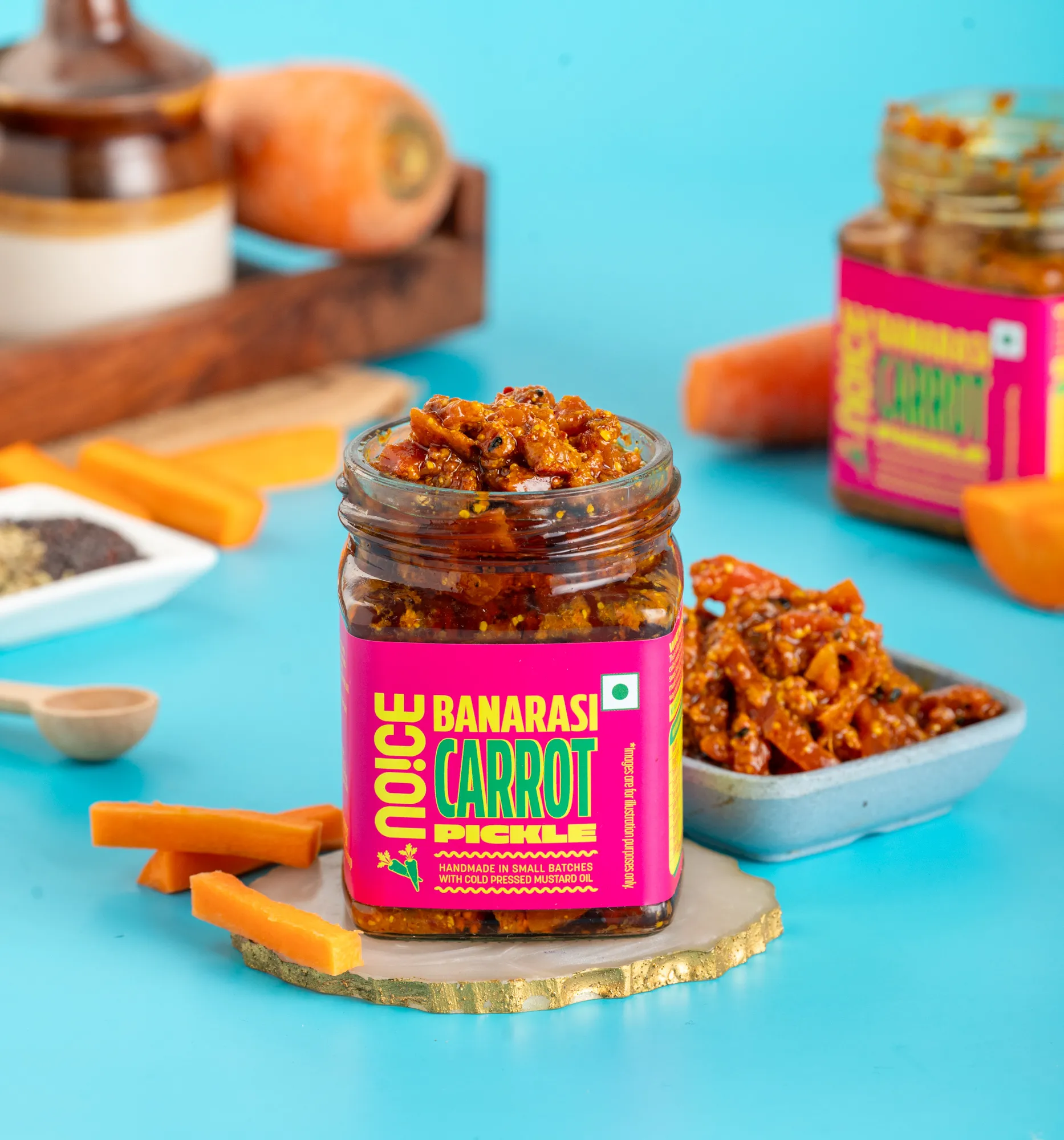 NOICE banarasi carrot pickle tangy crunchy carrot achar with mustard oil