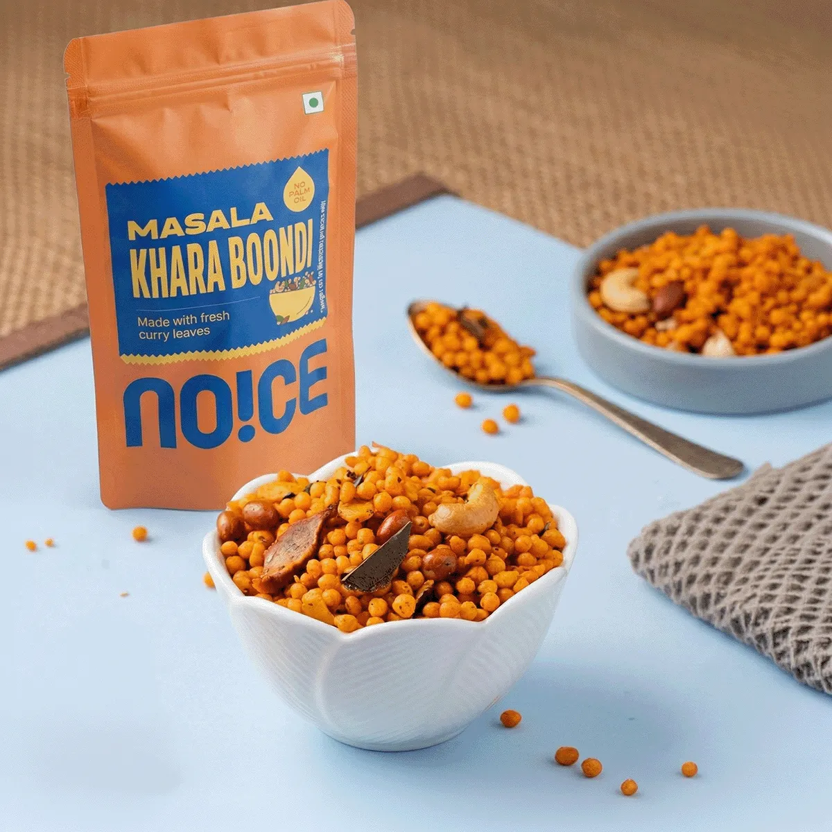 NOICE masala khara boondi crispy spicy namkeen with curry leaves