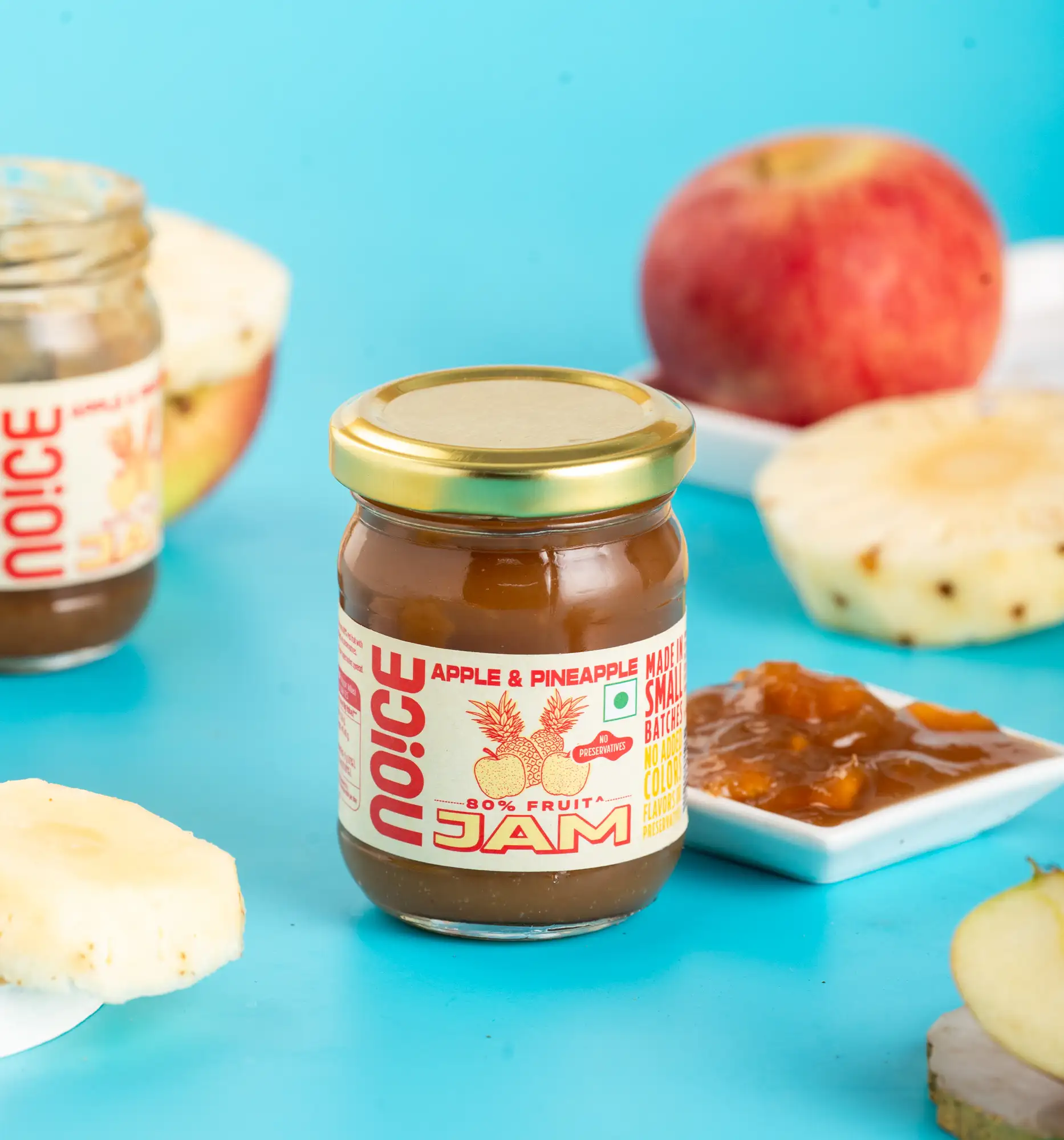 NOICE apple pineapple jam 80 percent fruit sweet tangy chunky fruit jam