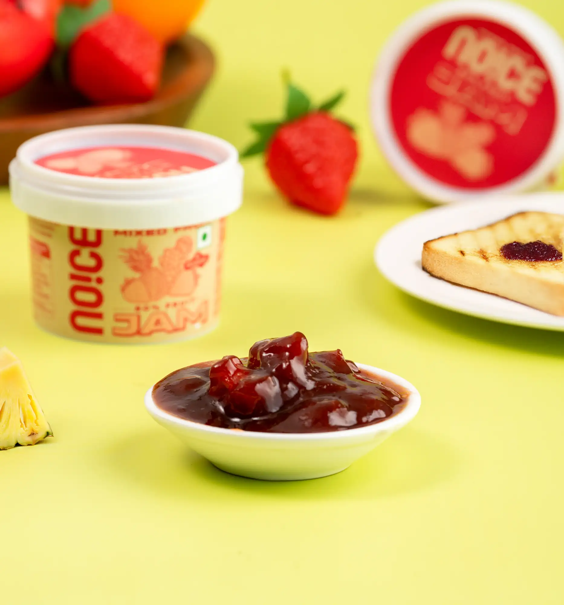 NOICE mixed fruit jam 80 percent fruit chunky sweet tangy fruit jam