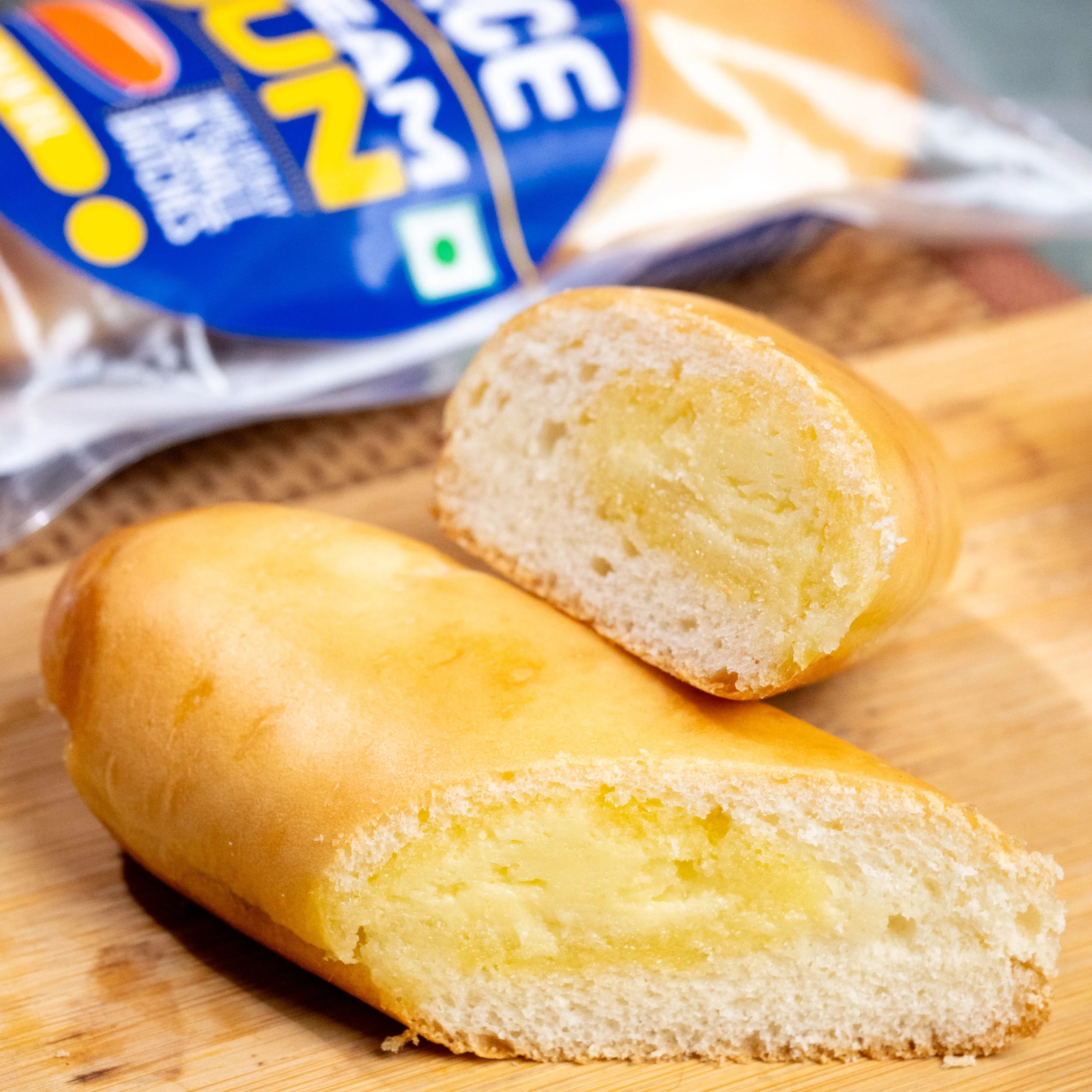 NOICE Cream Bun made fresh in small batches with real butter, filled with smooth cream and baked without palm oil.