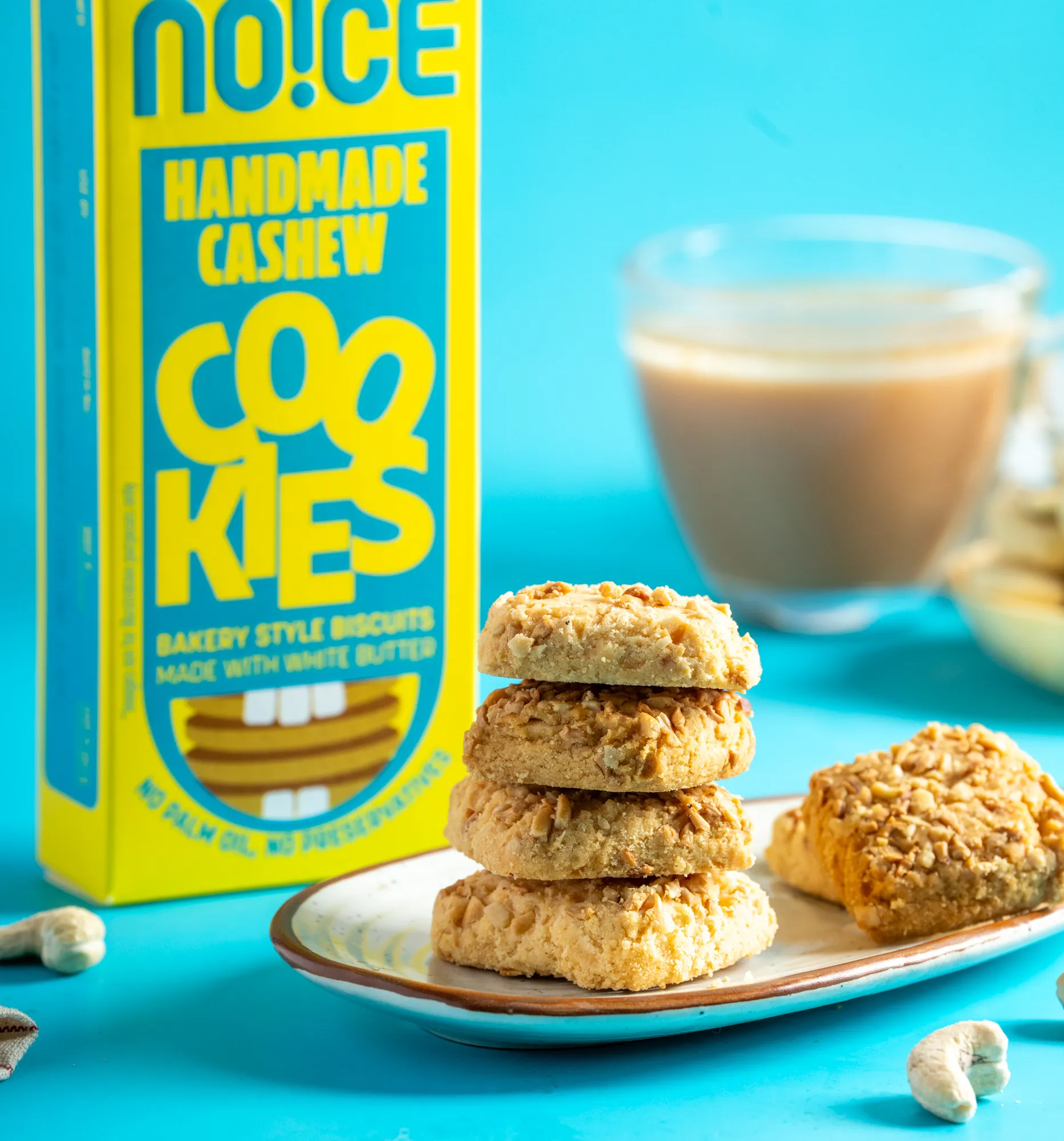 NOICE Fresh Bakery Cashew Biscuit freshly baked with real cashews and butter, handcrafted in small batches with no preservatives and no palm oil.