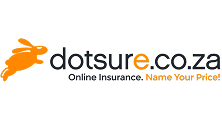 Dotsure.co.za logo with an orange rabbit and tagline 'Name Your Price!'