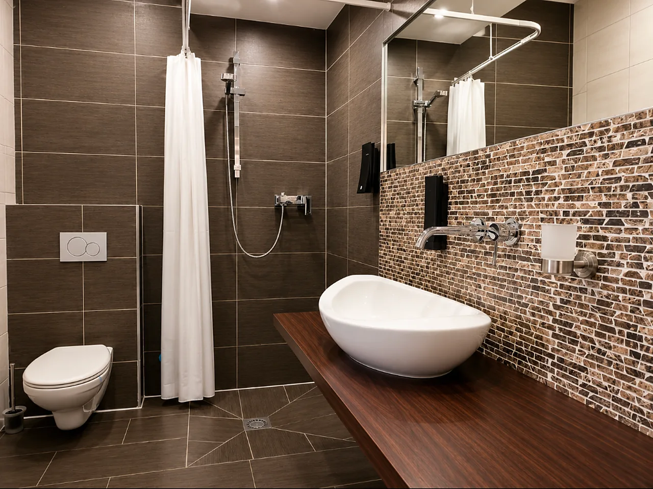 Modernes Badezimmer im Boardinghouse BASE stay Erlangen