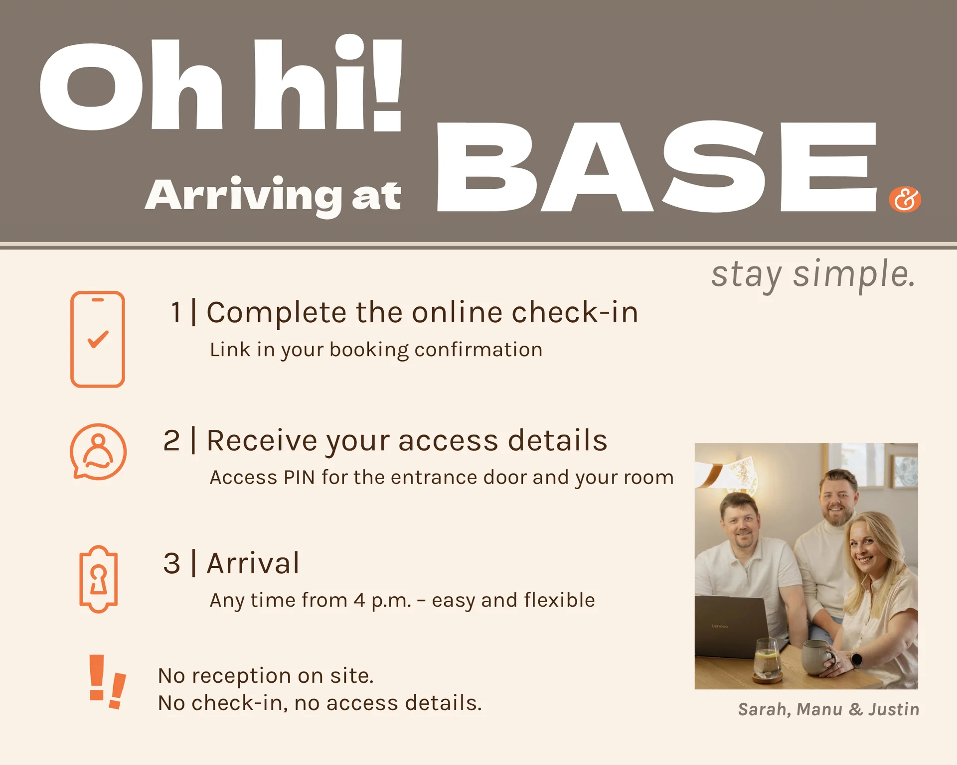 Information Online Check-In bei BASE englisch