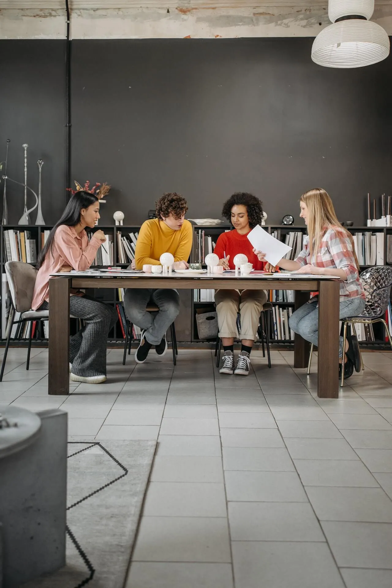 People working in an office.