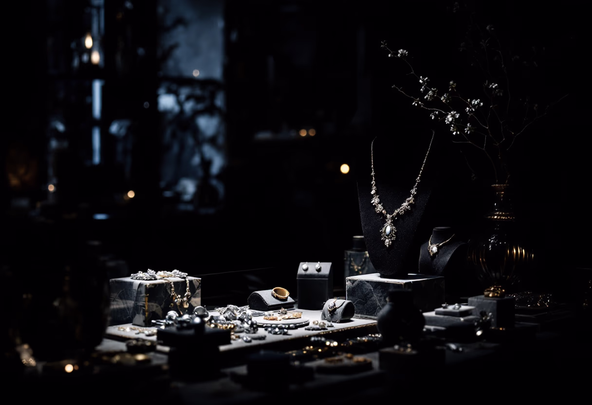 [background image] image of elegant retail setting for a jewelry store