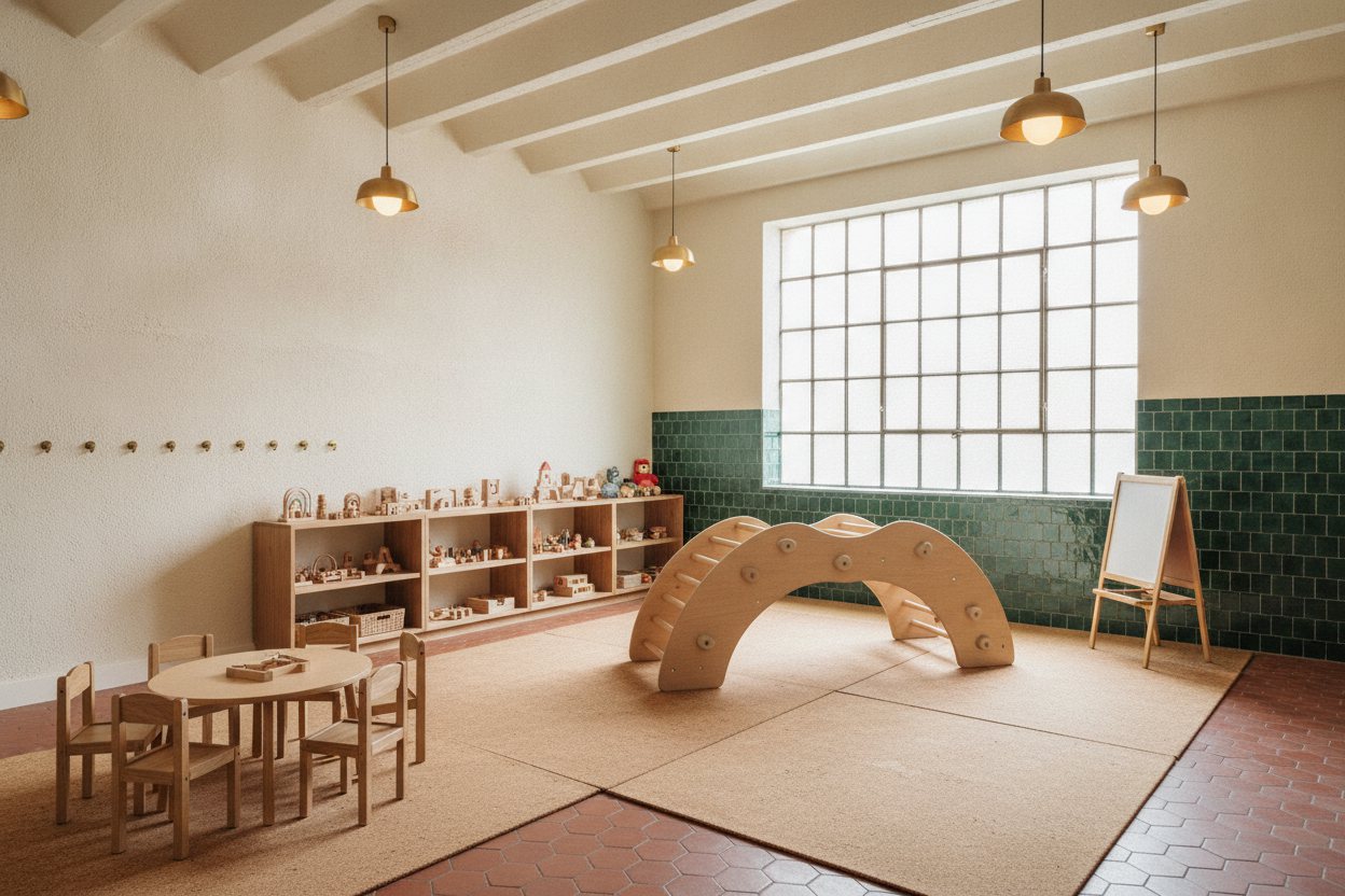 L'atelier des enfants, tomettes et arches