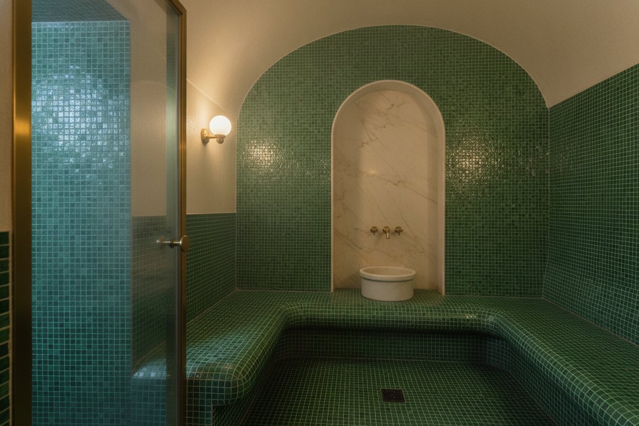 Le bain froid dans son alcôve