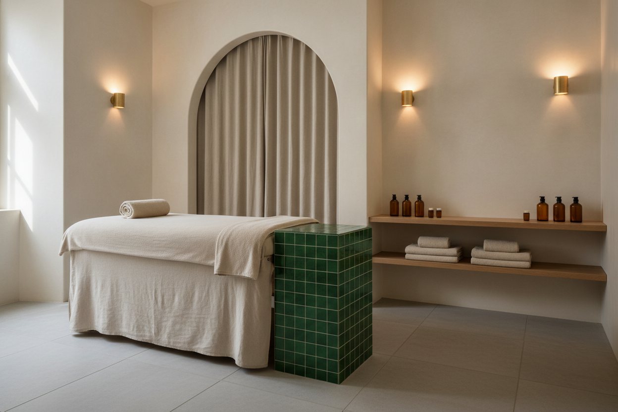 Une cabine de massage du spa