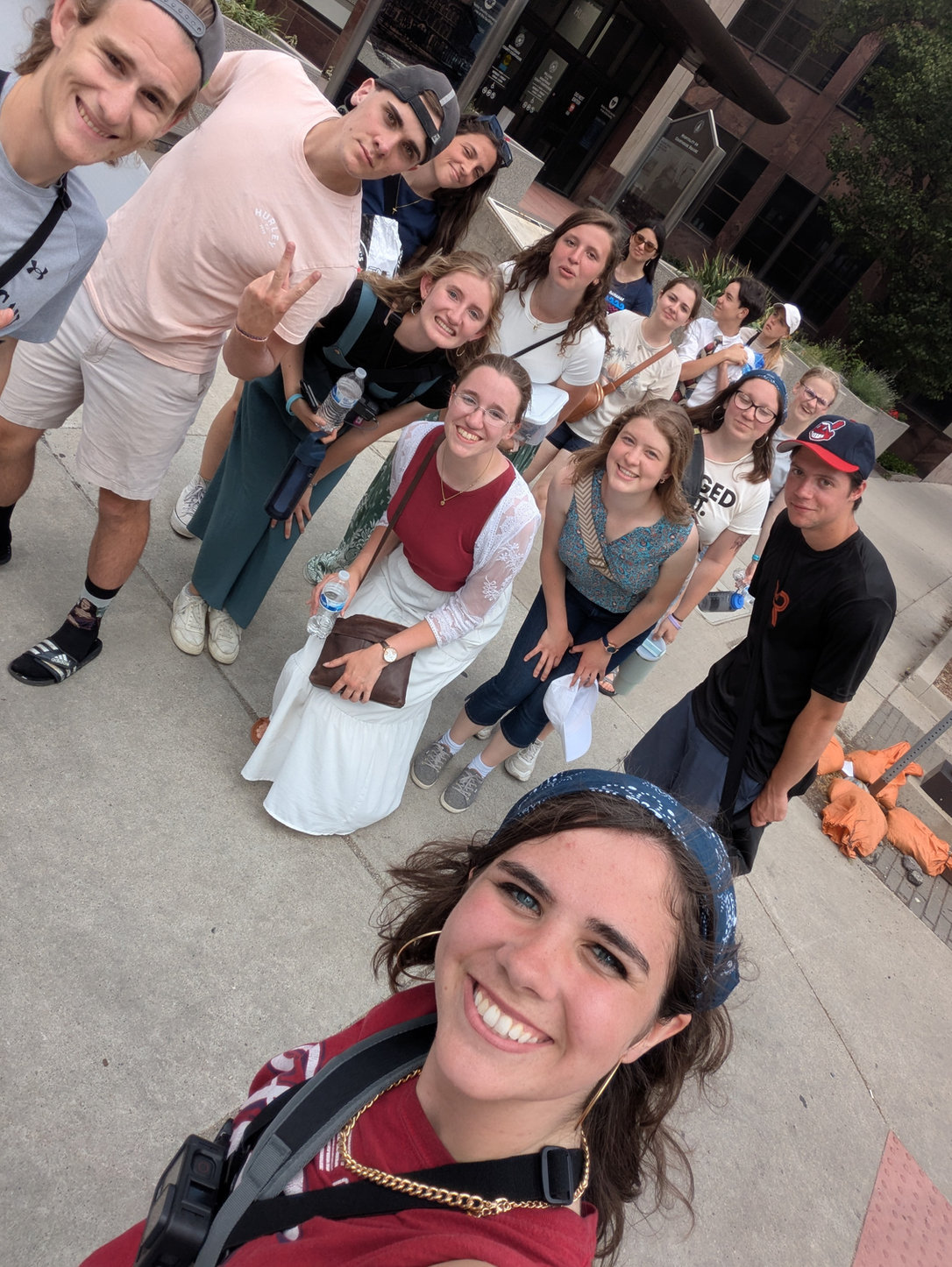 Summer interns during outreach