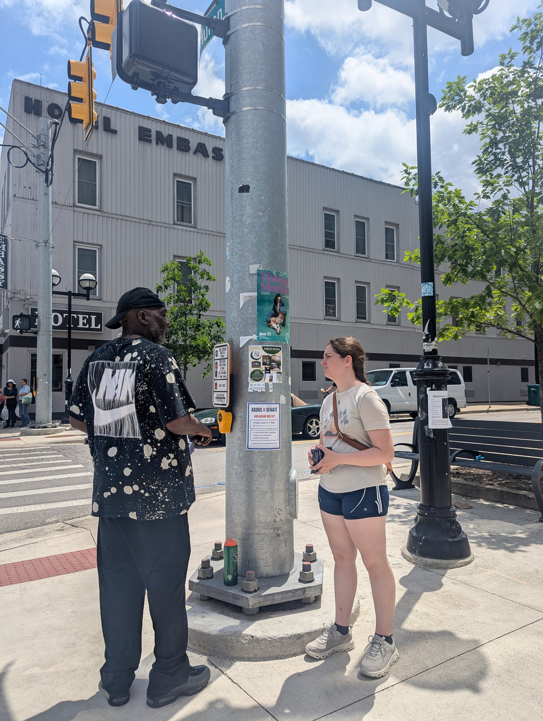 Summer interns during outreach