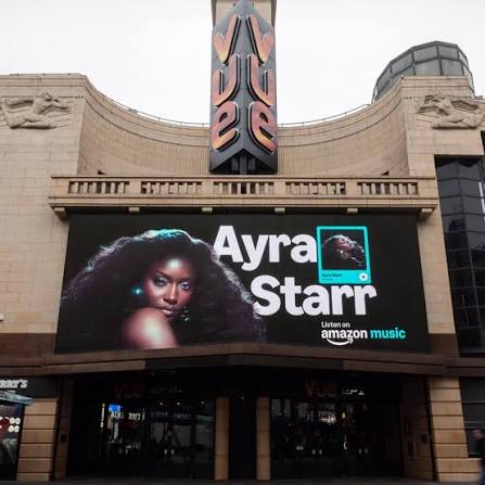 Ayra Starr Tornado billboard
