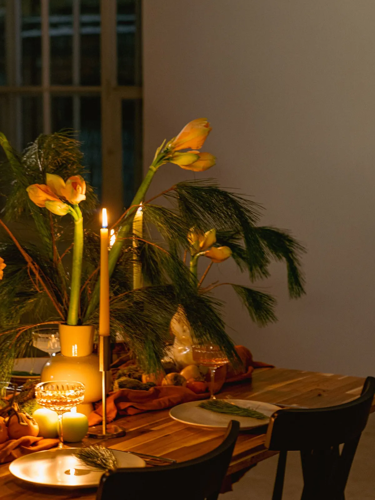 Candlelit table set and ready for guests at Gastro at 35