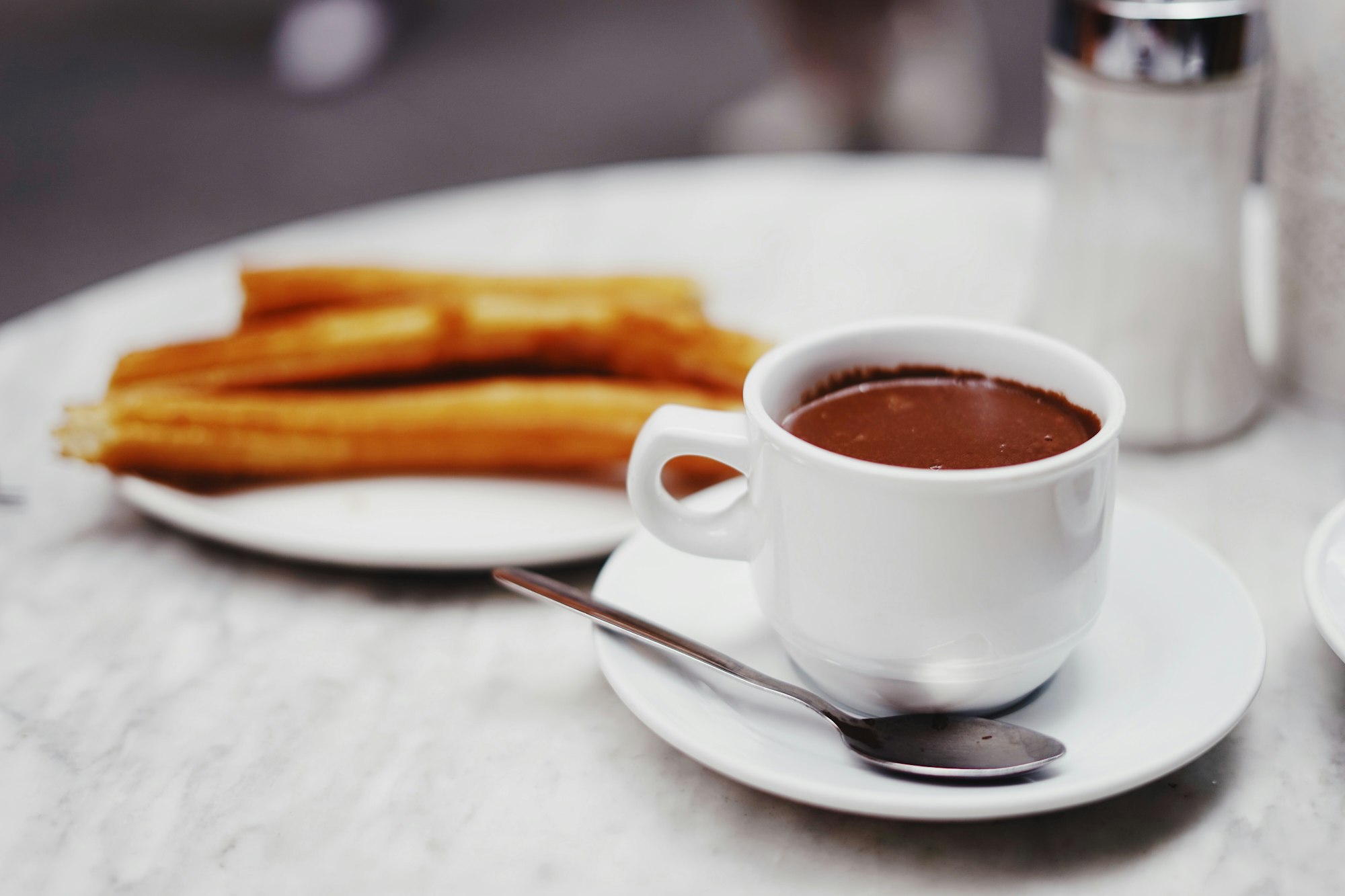 Cinnamon sugar churros with chocolate dipping sauce