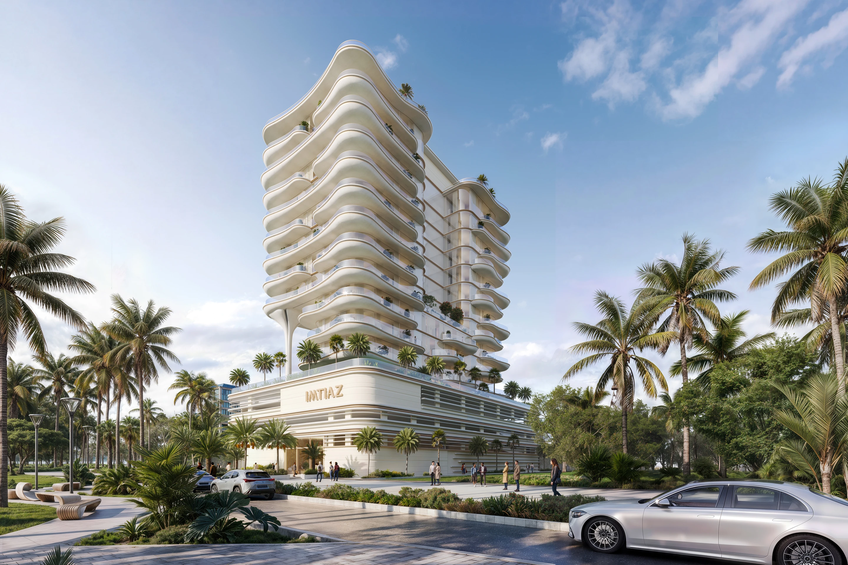 Beach Walk Collection residential tower and landscaped podium