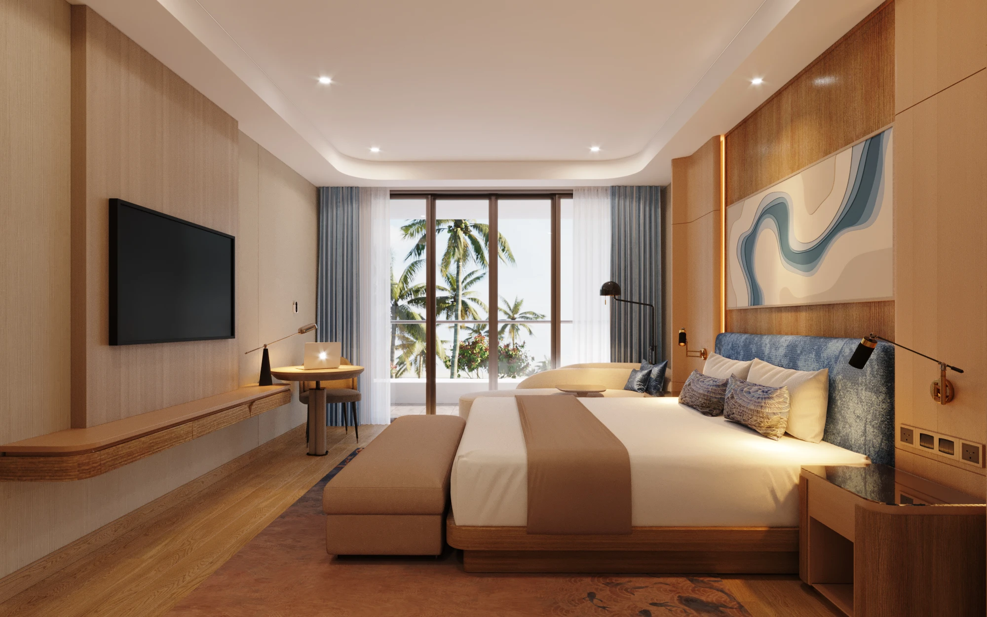 Interior lounge and hospitality space at the resort