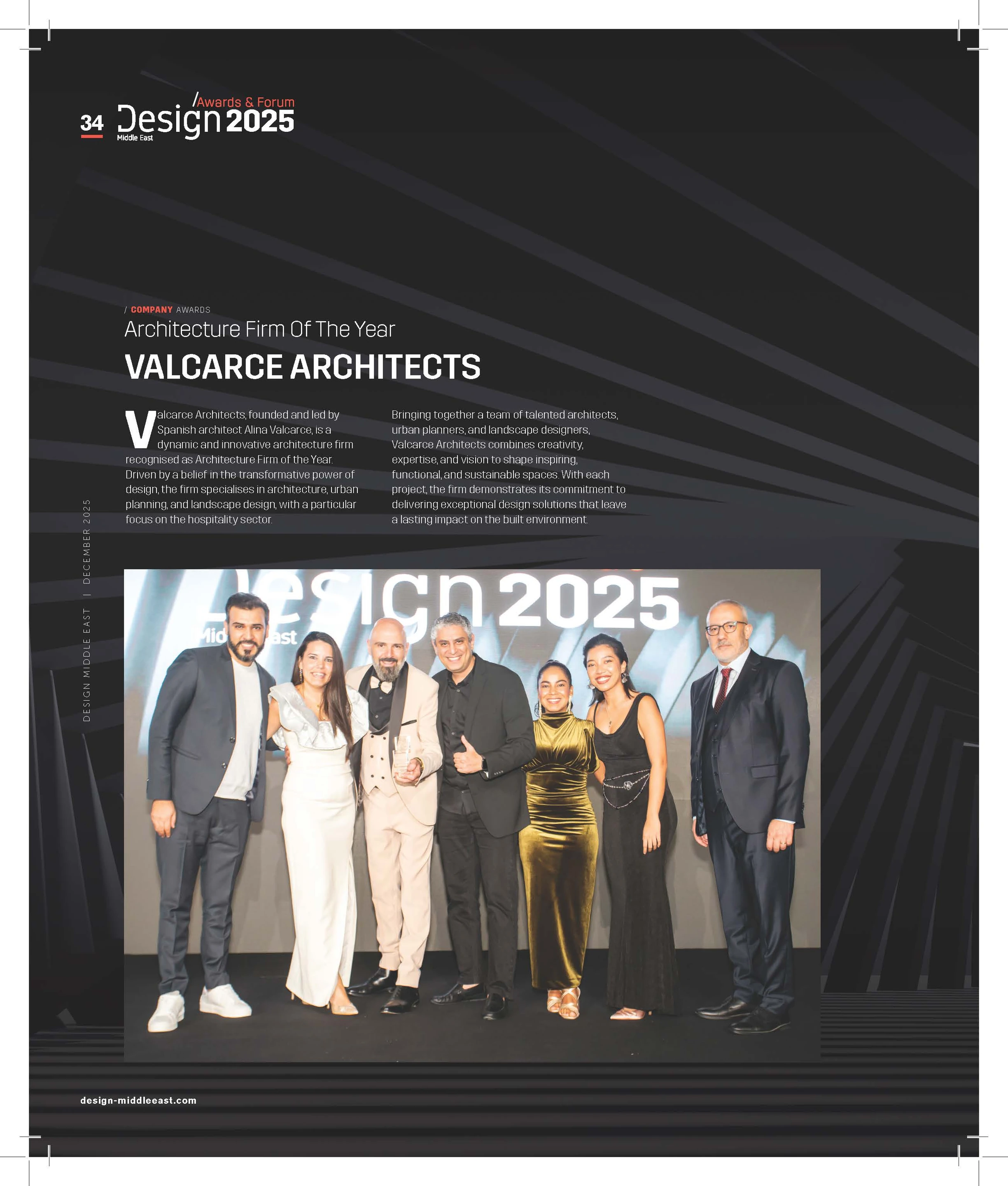 Architecture Firm of The Year Awarded to Valcarce Architects