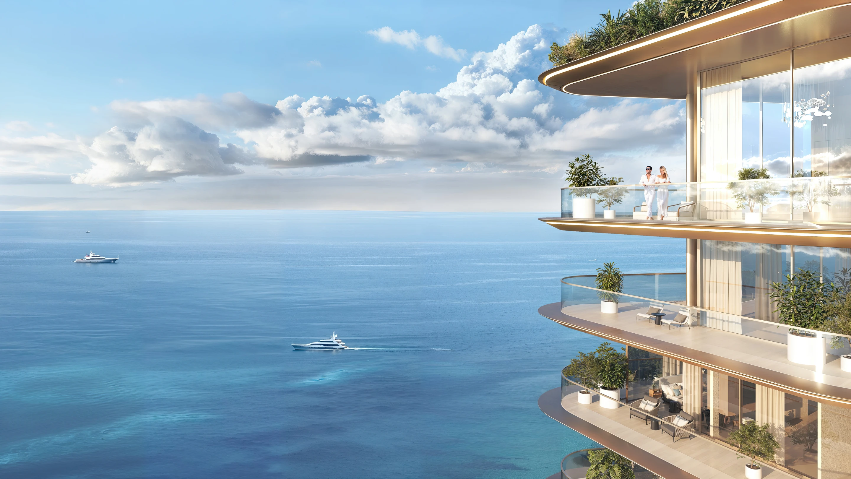 Breez by Danube waterfront facade and sea view