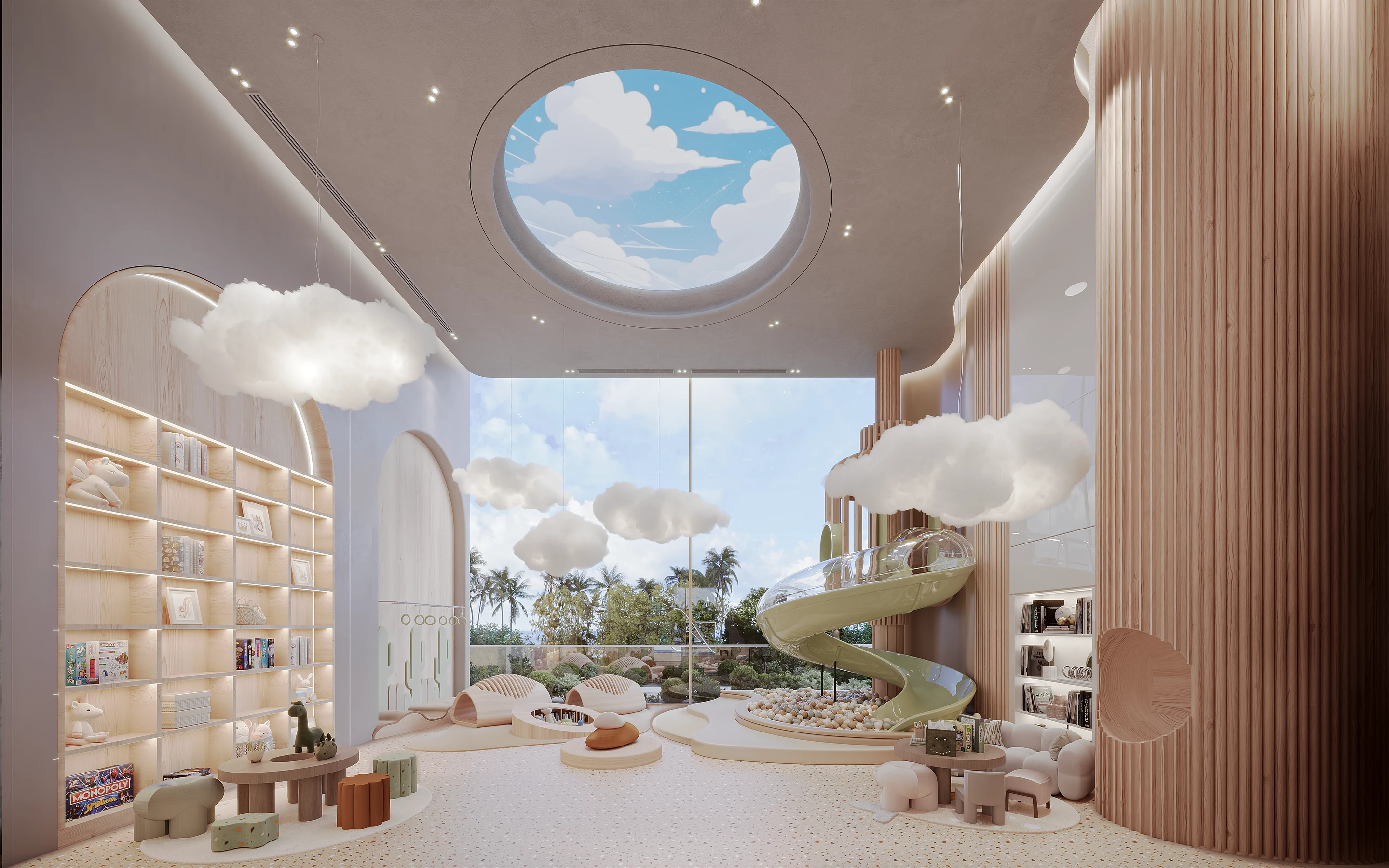 Children's indoor playroom at Breez by Danube