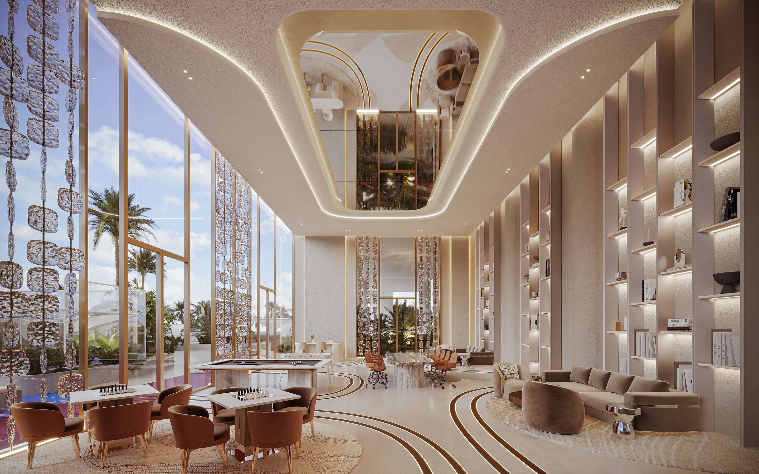 Breez by Danube lounge and co-working interior