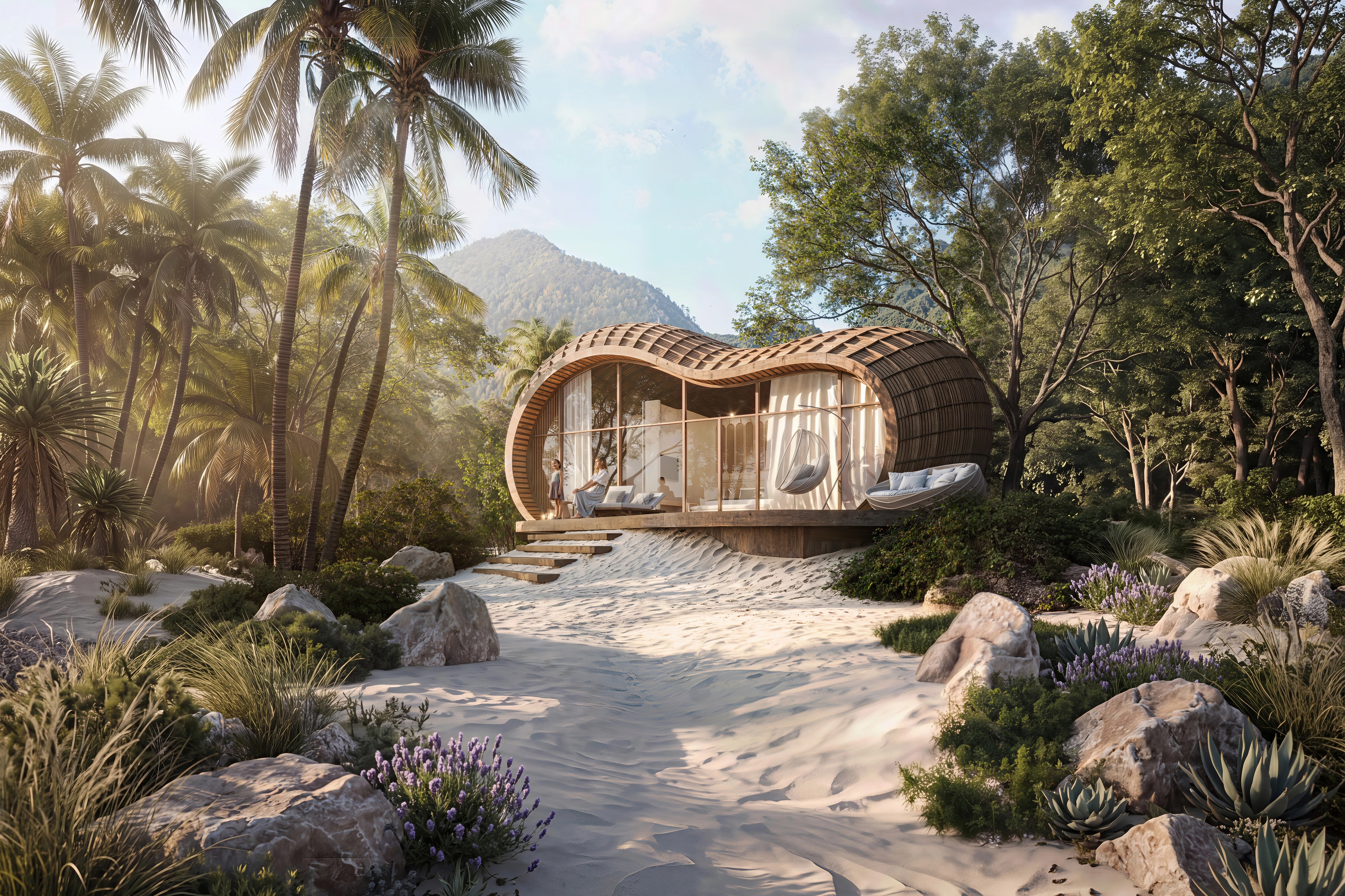 GAIA Luxury Habitat lodge in natural landscape