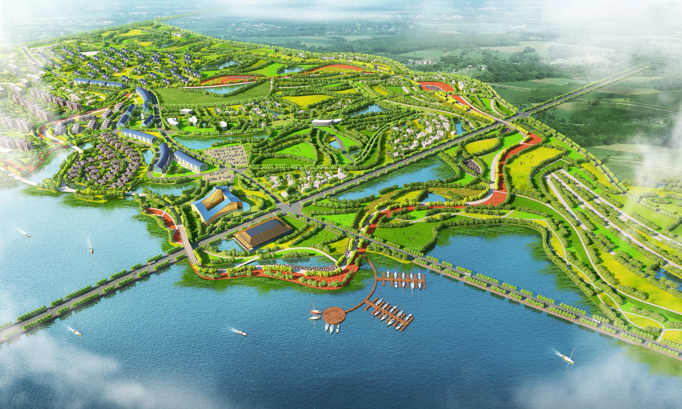 YUEYANG ECOLOGICAL TOURISM TOWN MASTERPLAN, Architecture / Exterior