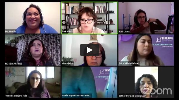 Zoom video call with participants of the Eligiendo Una Vida Saludable conference