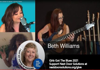 Girls Got the Blues 2021 livestream with performers including Beth Williams. Support Next Door Solutions at nextdoorsolutions.org/give