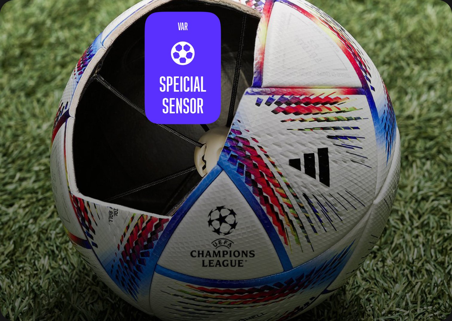 Match ball on the grass with a VAR sensor callout