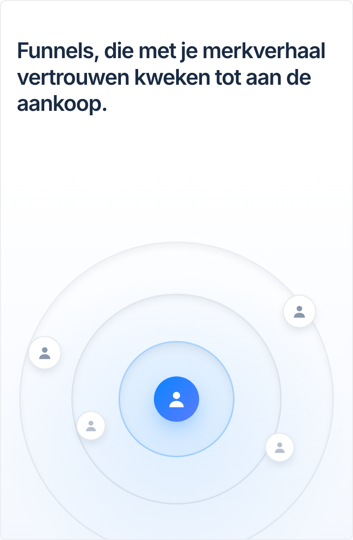 Funnels, die met je merkverhaal vertrouwen kweken tot aan de aankoop.