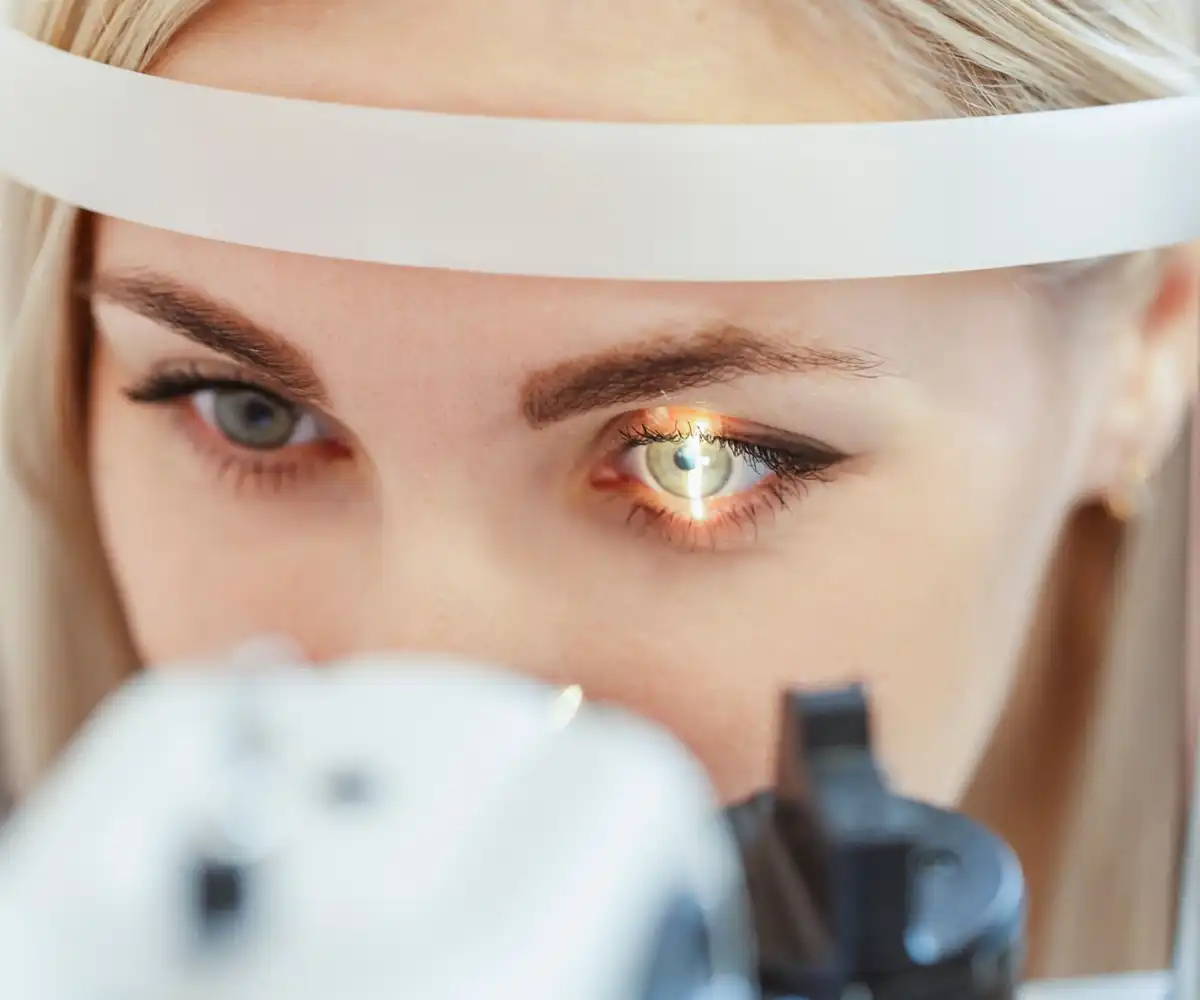 An eye pressure check at a Netra Eye Institute clinic