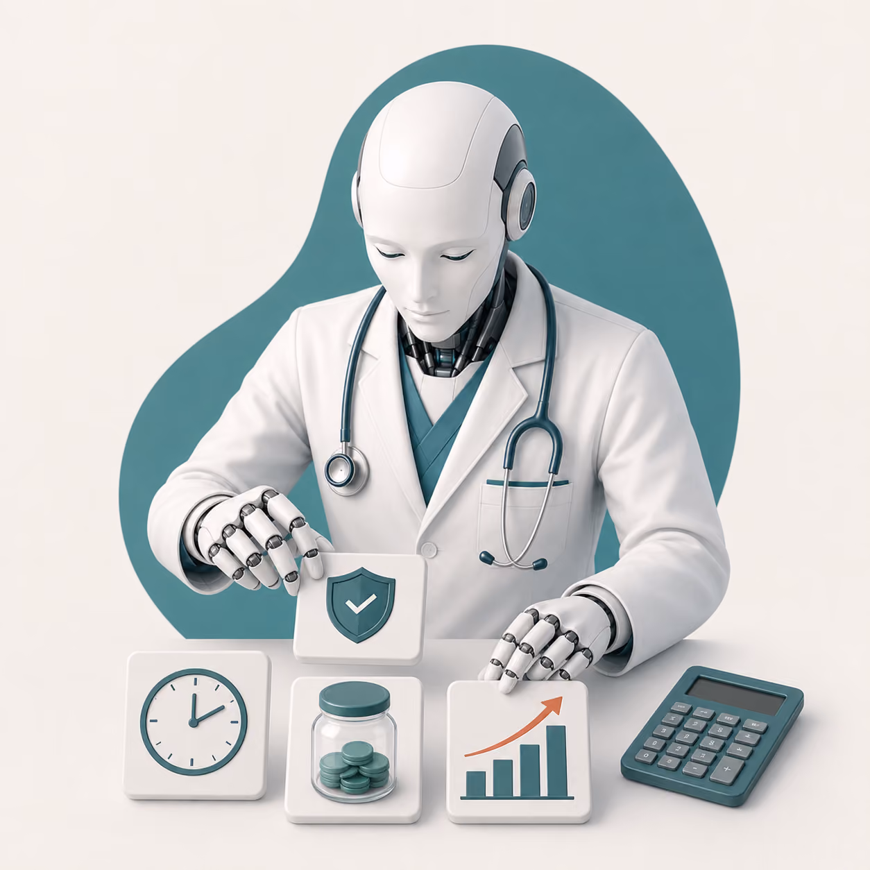 A robot doctor studies all the factors to make a financial plan