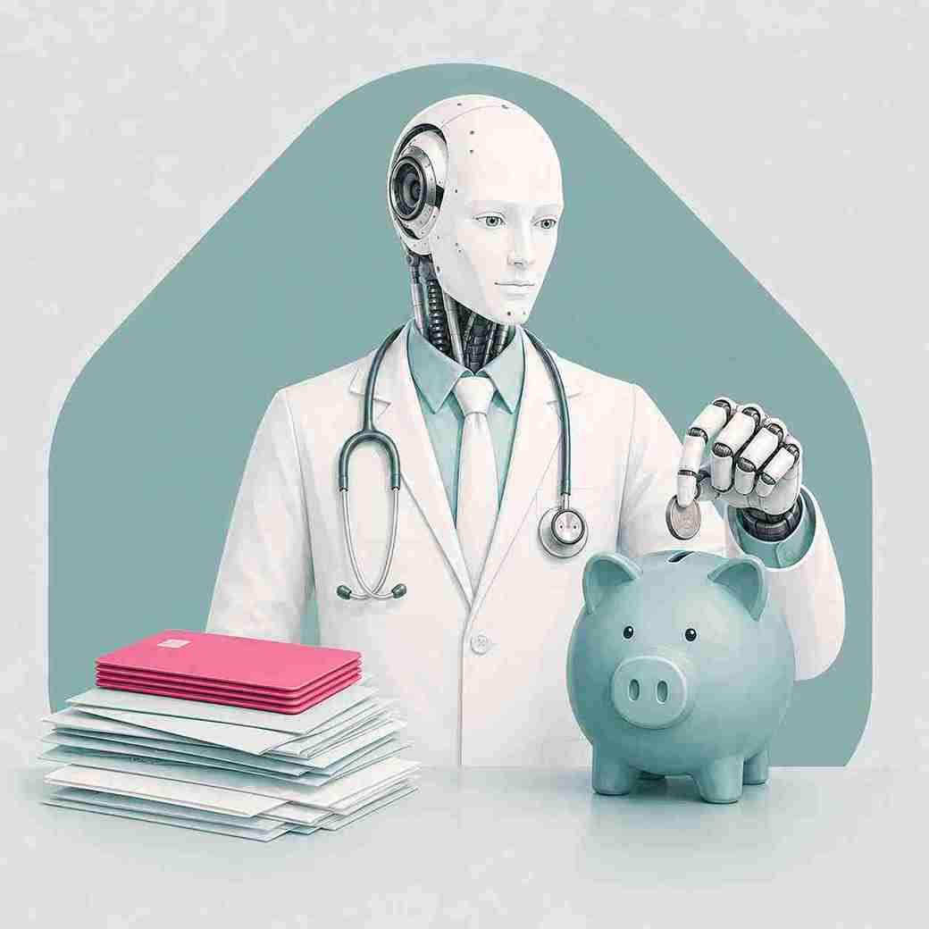 Robot doctor considers their debts and savings goals