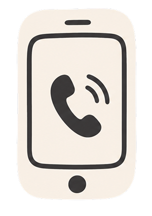 Pictogram of a phone with a paw