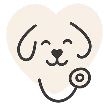 Pictogram of a dog in a heart