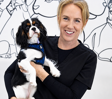 Dr Heather Russell with her dog