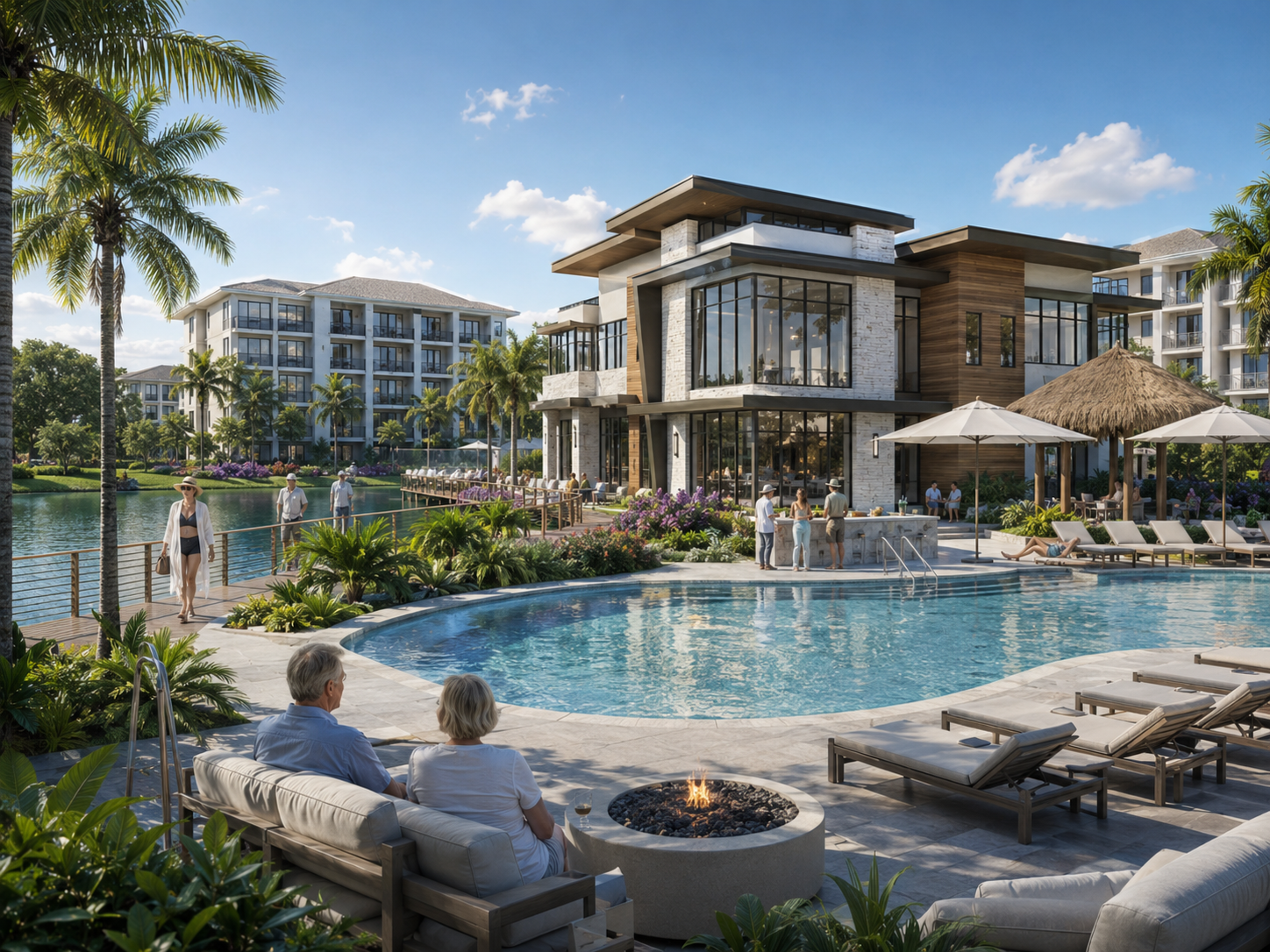 Resort-style pool and amenity deck