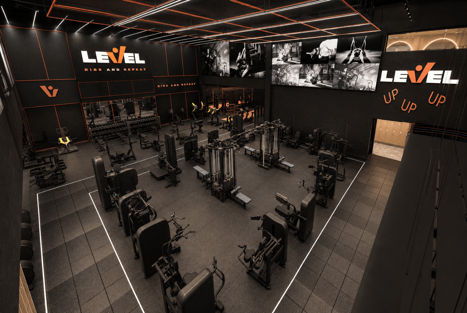 Ambiance plateau musculation LEVEL Thonon-les-Bains