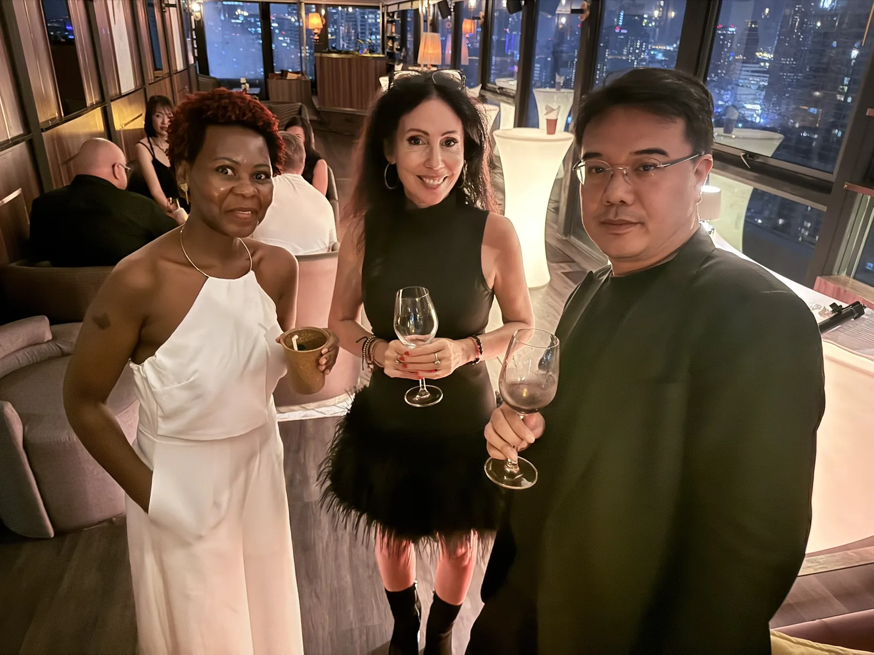 Guests at a SPARK Curated Connections evening at Amber Bar, Bangkok