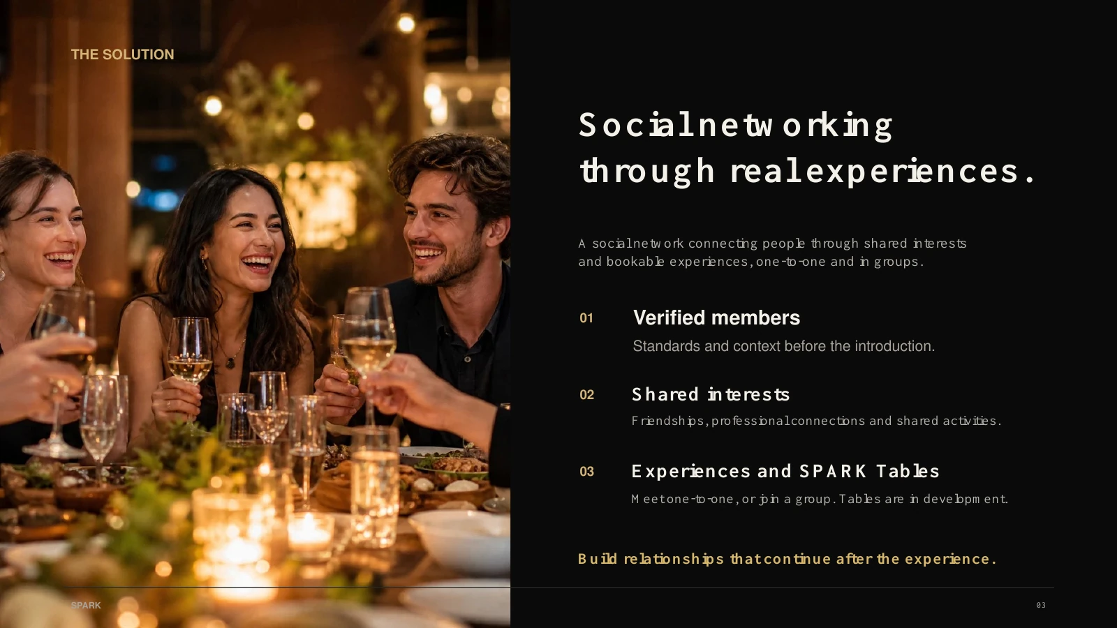 Social networking through real experiences.