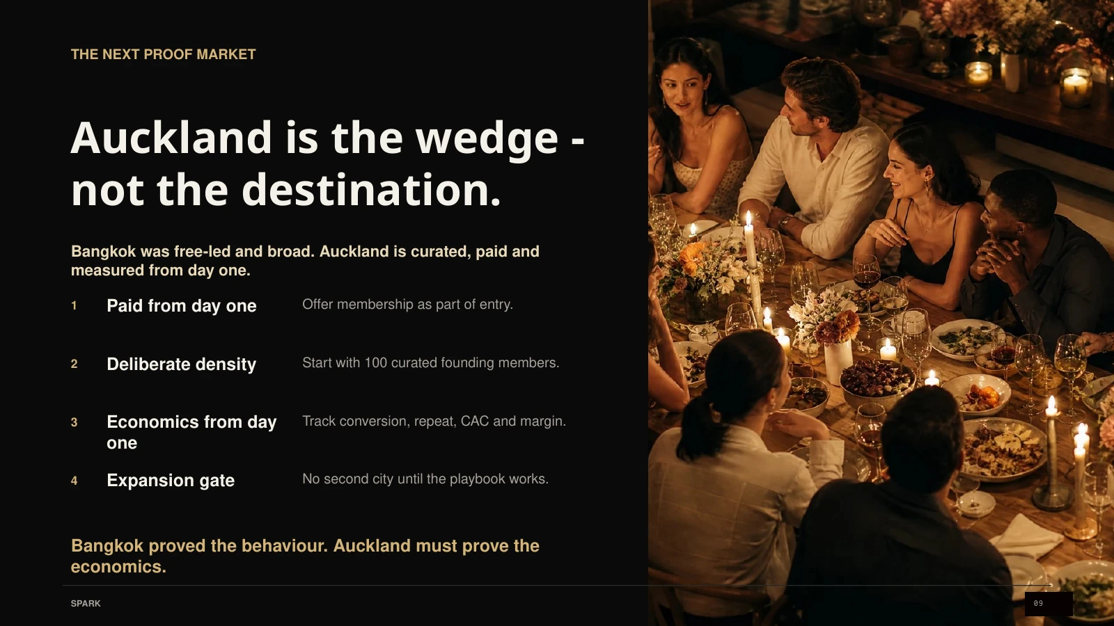 Auckland is the wedge - not the destination.