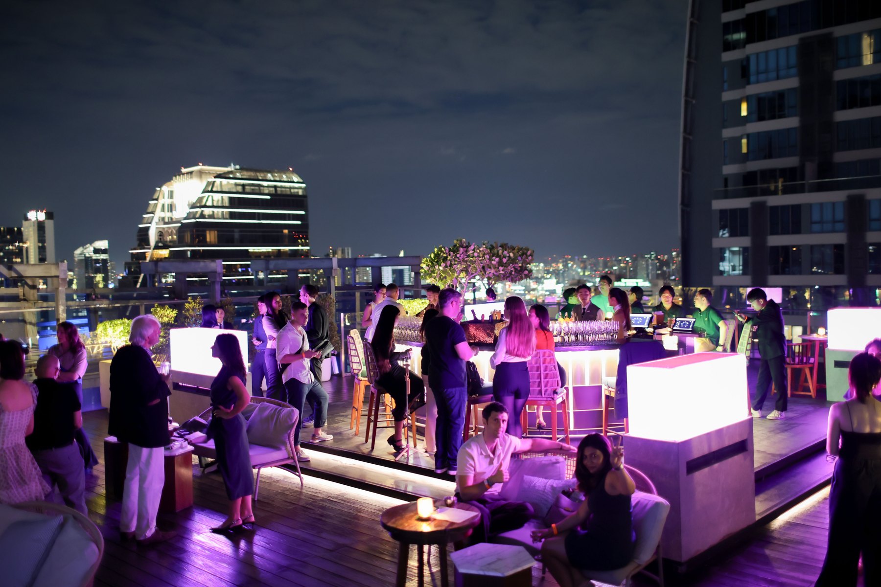 A rooftop evening at Hyatt Bangkok at a previous SPARK event in Bangkok