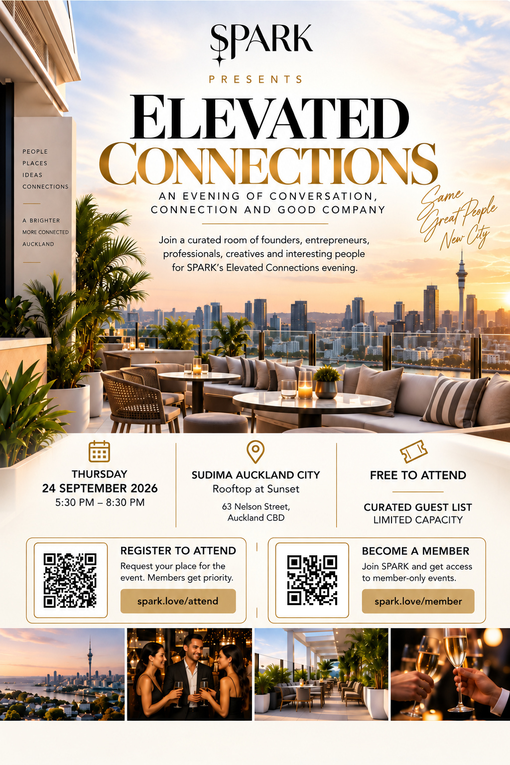 SPARK presents Elevated Connections at Sudima Auckland City on Thursday 24 September 2026