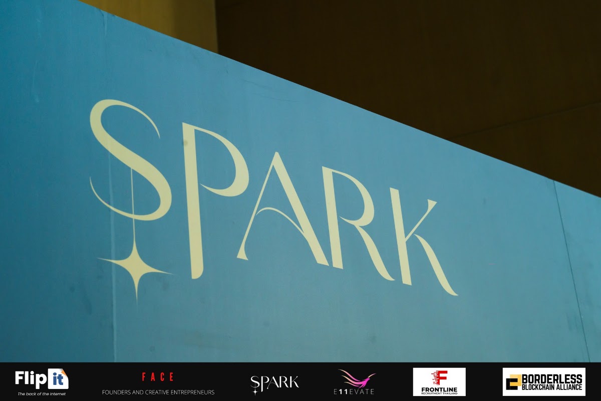 The SPARK backdrop at the FACE event