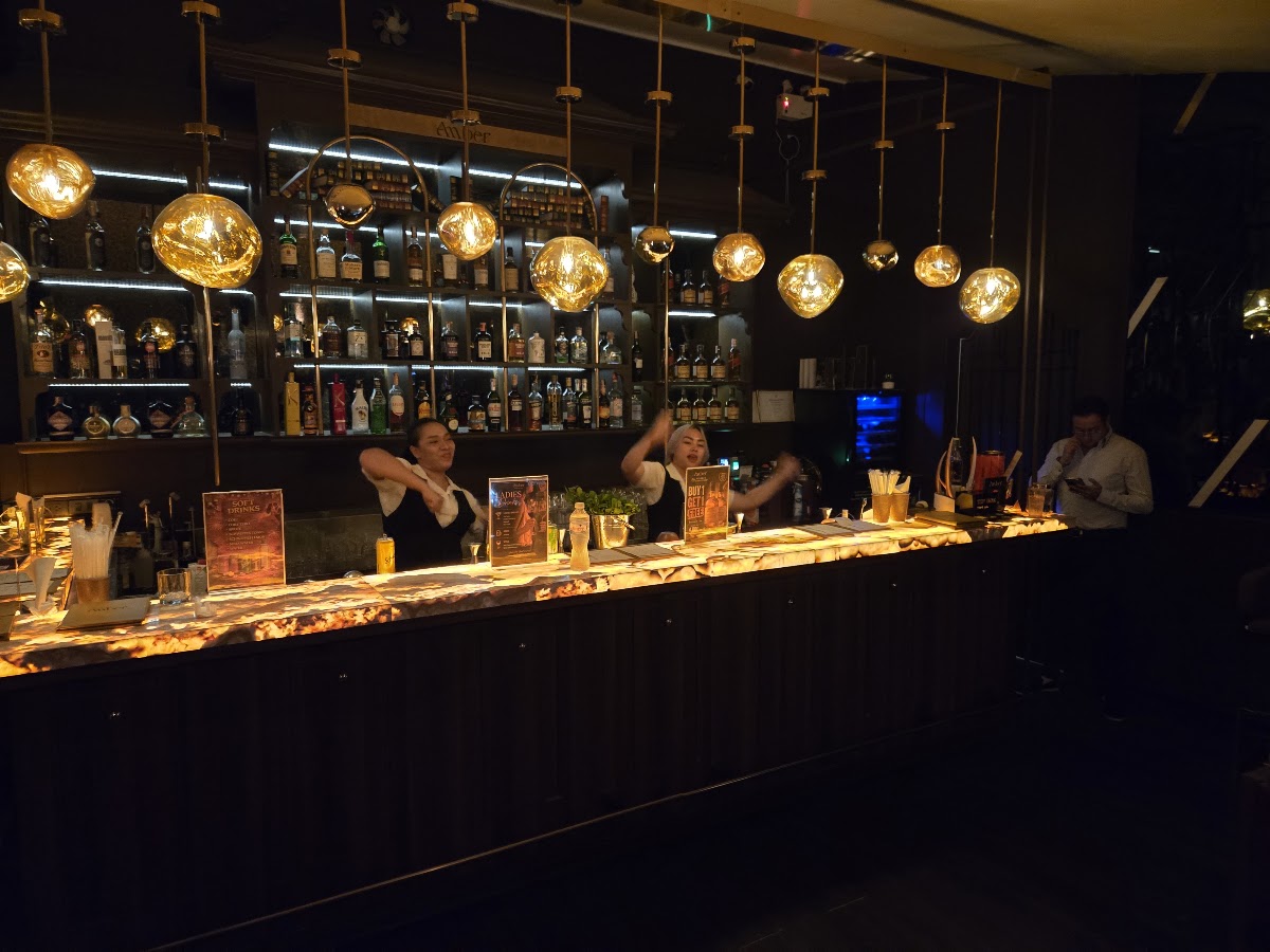 The gold bar at Amber, Bangkok
