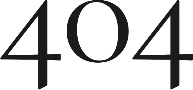 Large black text displaying the number 404 centered on a white background.