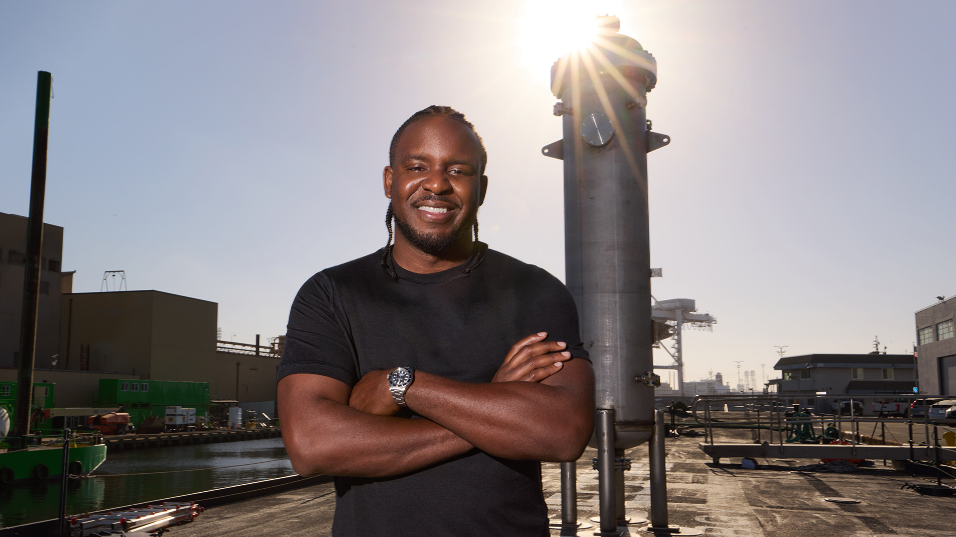 Kofi Asante, founder and CEO of Bluecore Energy, as pictured in AfroTech