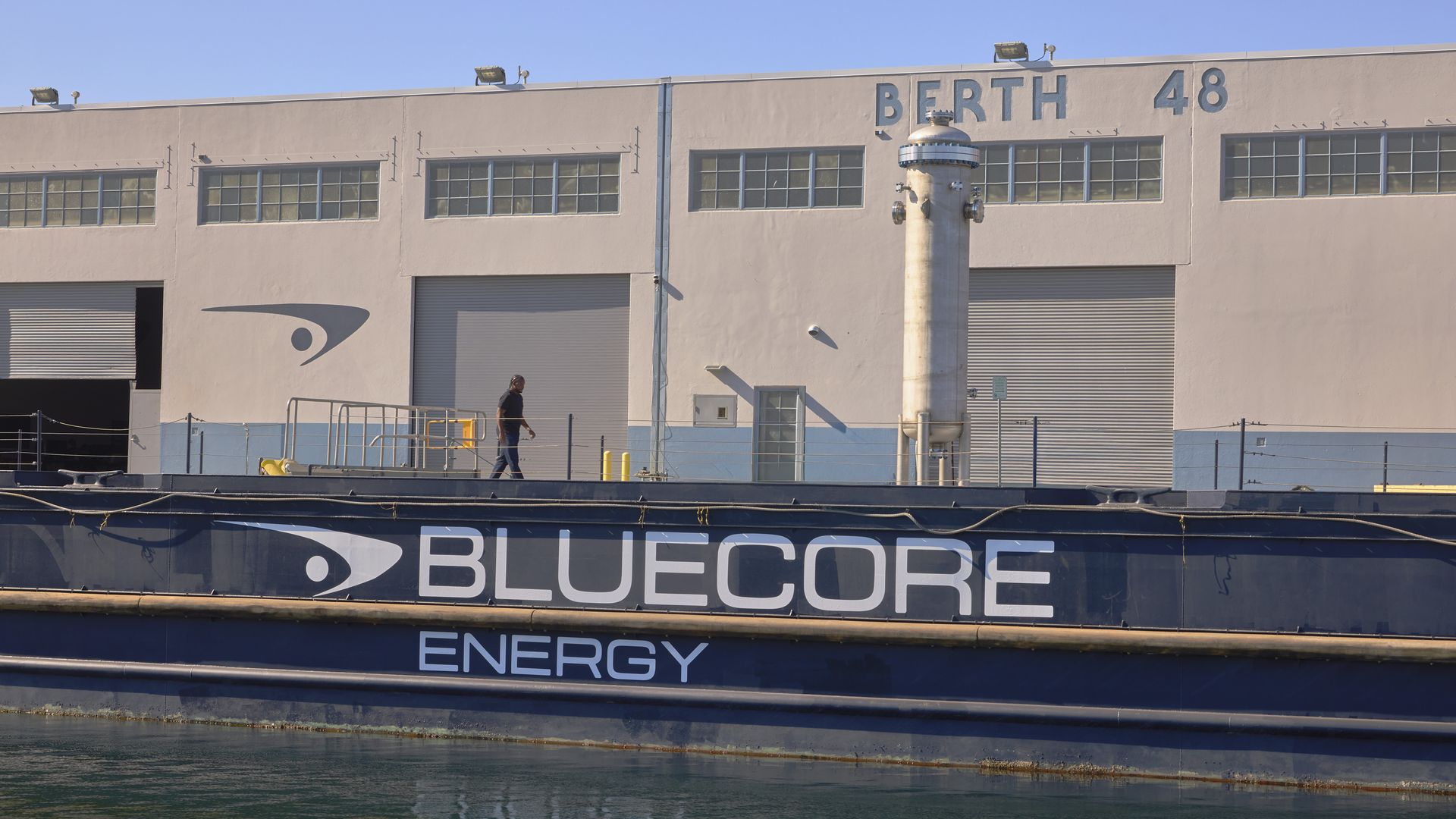 Bluecore Energy's nuclear barges, as pictured in Axios