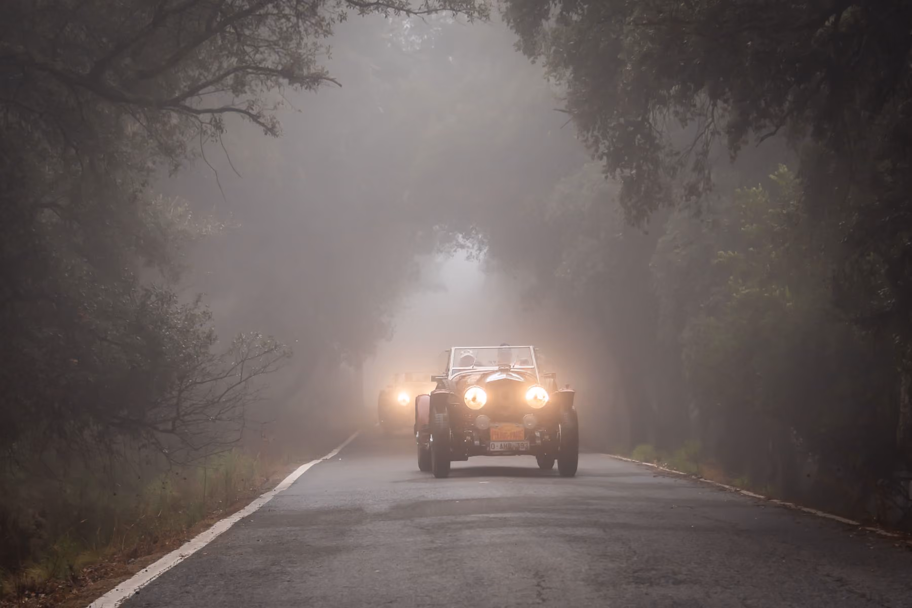Onderweg tijdens een rally